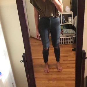 Skinny High Waisted Ripped Ankle Jeans size 25